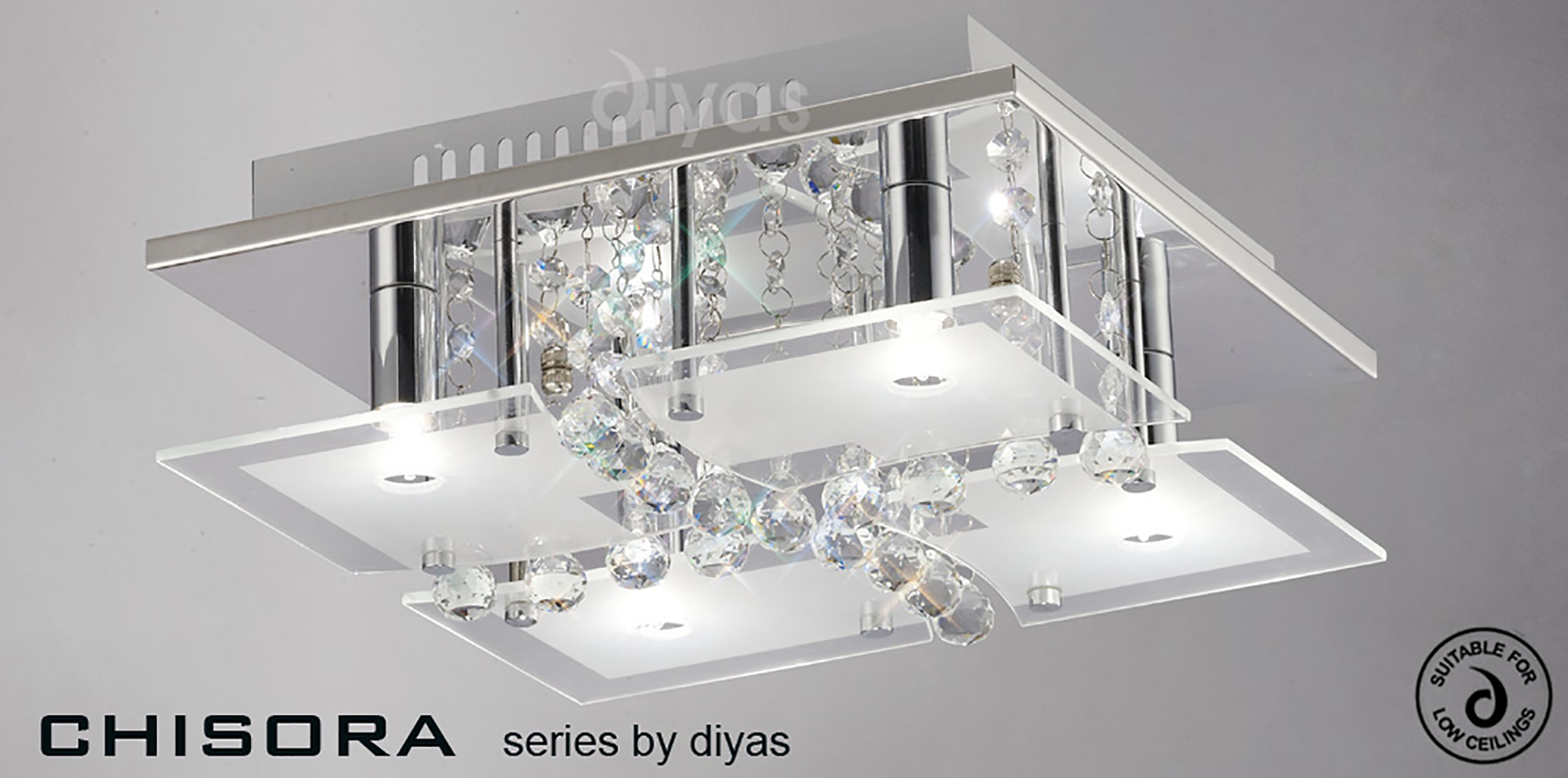 Chisora Crystal Ceiling Lights Diyas Flush Crystal Fittings Chisora Crystal Ceiling Lights Diyas Flush Crystal Fittings